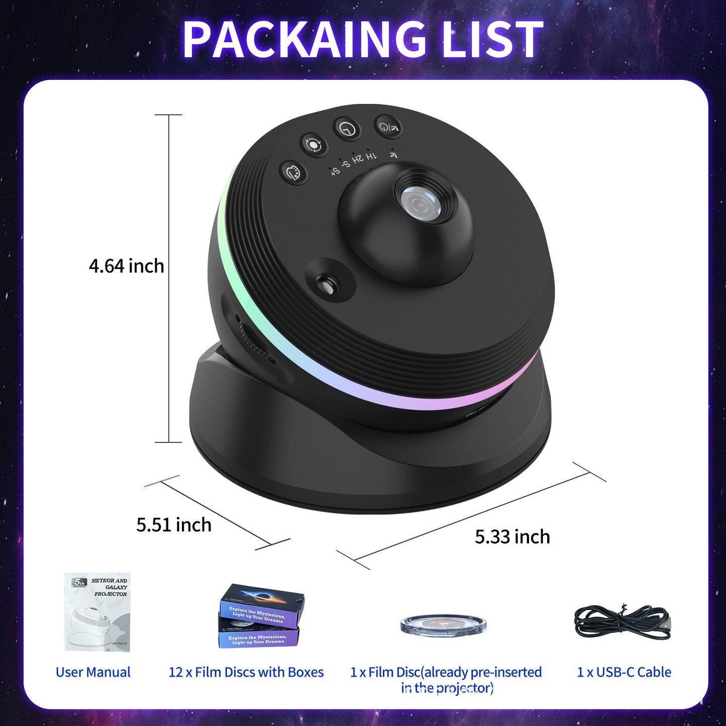 🌌 AstroVault™ 13-in-1 Galaxy Projector