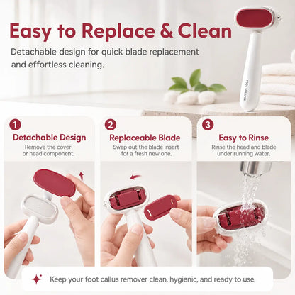Dual‑Sided Foot Callus Remover: Detachable Washable Design & Effective🦶