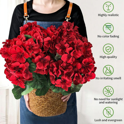 🎁 Mother's Day 60% OFF - Artificial Geranium Flowers For Outdoors