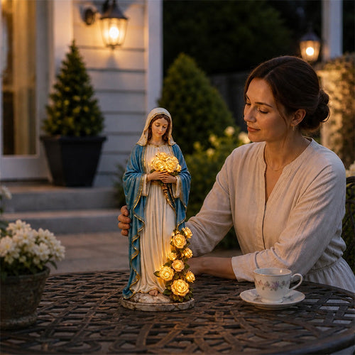 ✝️Our Lady Guardian Garden Glow Light✨- Sacred Garden Ornament
