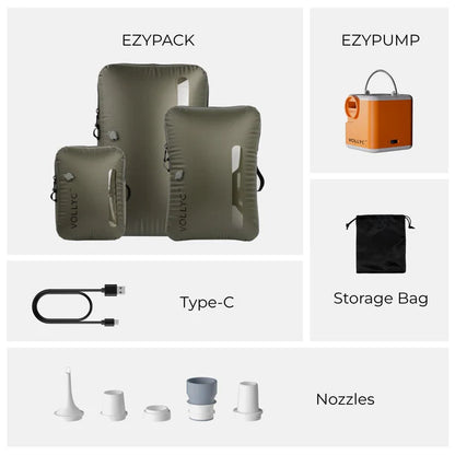 EZY SET BUNDLE - 3 Size Travel Vacuum Pack For Luggage Space Saving