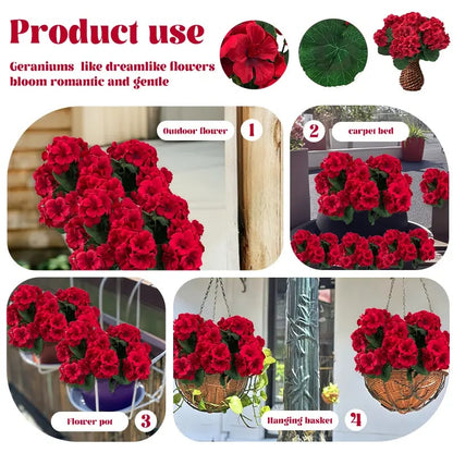 🎁 Mother's Day 60% OFF - Artificial Geranium Flowers For Outdoors
