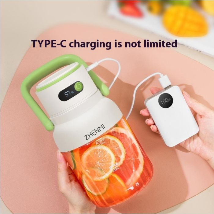 Zhenmi Portable Digital Display Camping Juicer Cup
