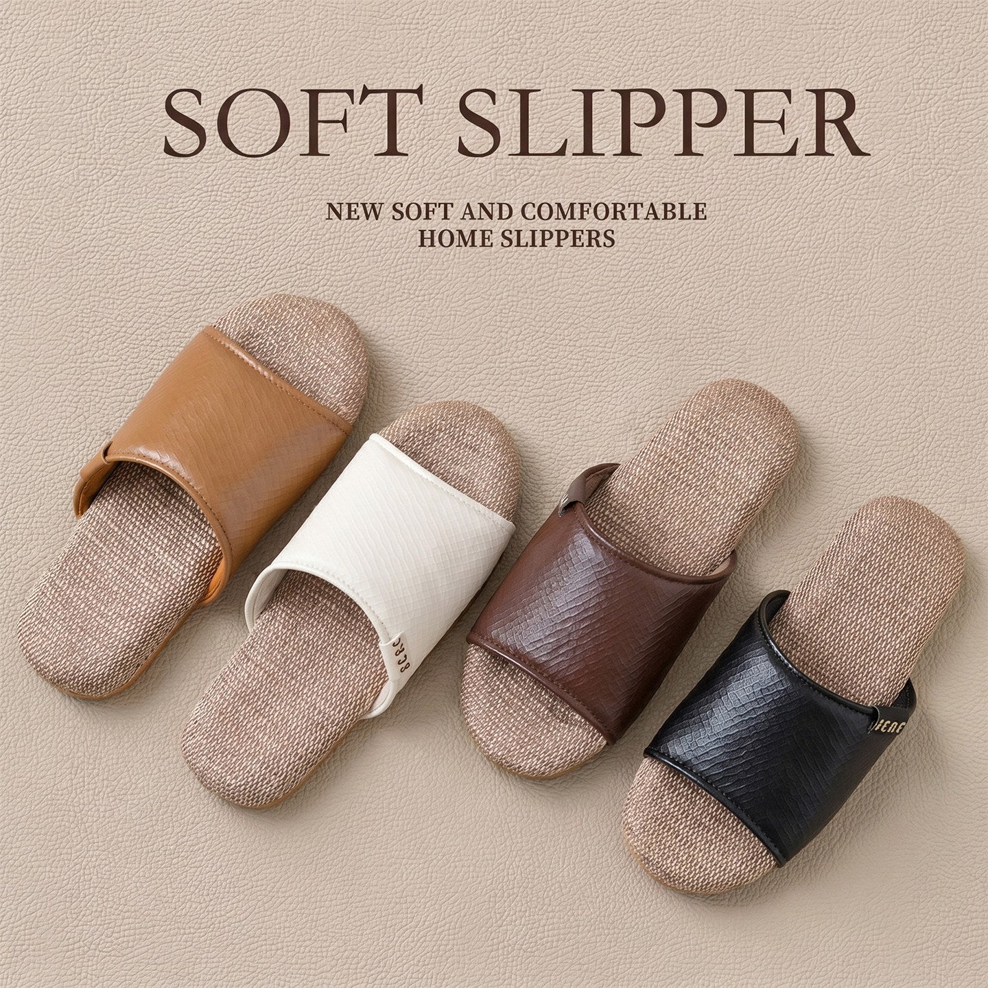 QuietStep Linen Slippers – Breathable Silent Comfort for Home & Everyday Wear