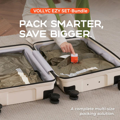 EZY SET BUNDLE - 3 Size Travel Vacuum Pack For Luggage Space Saving