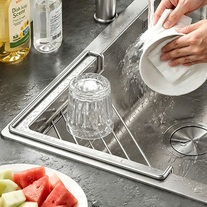 Corner Sink Draining Rack: Space-Saving & Quick-Dry Ventilation