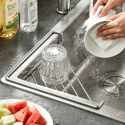Corner Sink Draining Rack: Space-Saving & Quick-Dry Ventilation