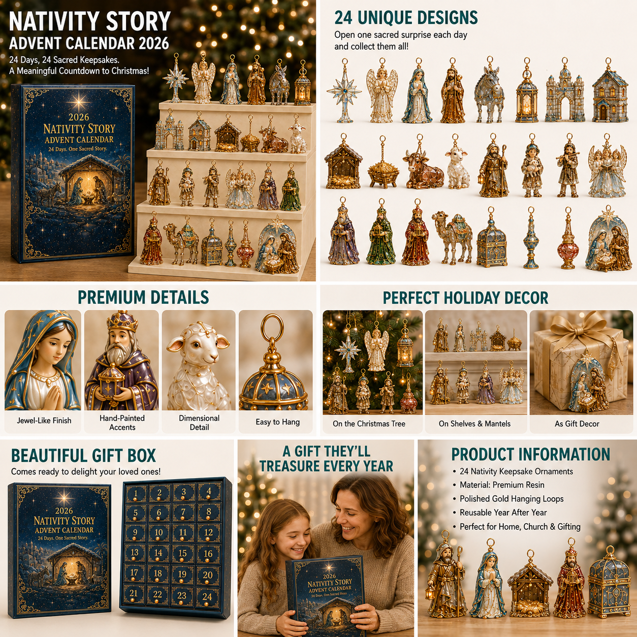 🎁✨2026 Faith-Inspired Christmas Advent Calendar:24-Day Faith Gift & Christmas Joy