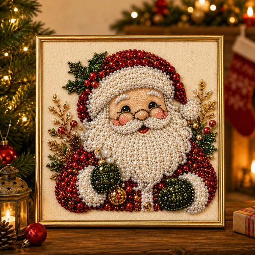🧘Relaxing & Beginner-Friendly-💎DIY Christmas Pearl Diamond Painting Art Kit