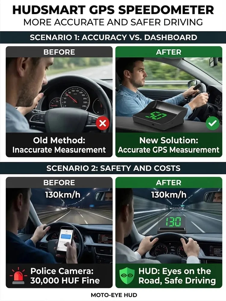 ⚡Hot Sales 51% OFF🔥Head-Up Display (HUD) Car GPS Digital Speedometer - 7