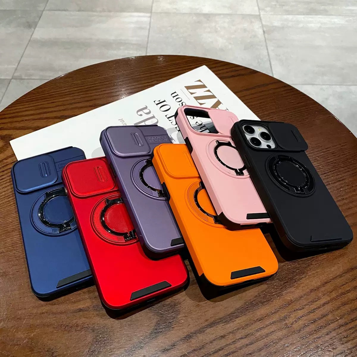 Multifunctional Sliding Camera Protection Magnetic Phone Case