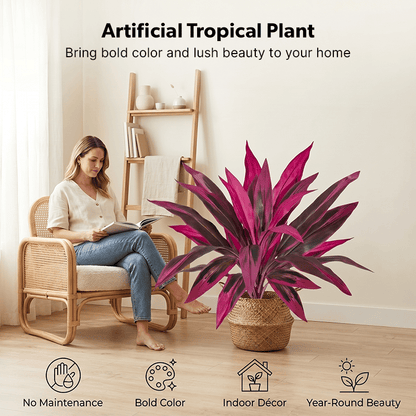 🎁 Mother's Day 60% OFF - Artificial Boston Fern & Dragon's Blood Tree Plants