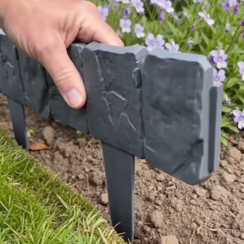 Stone-Effect Garden Fence Panels – Easy Install, Weatherproof Outdoor Edging