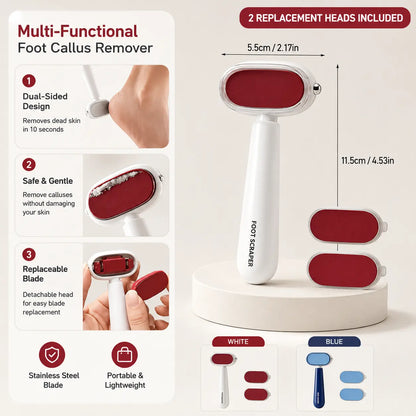 Dual‑Sided Foot Callus Remover: Detachable Washable Design & Effective🦶