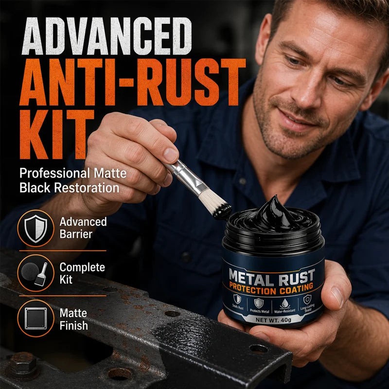 Metal Rust Repair & Protection Paste – Restore, Seal & Protect Rusty Metal with a Durable Matte Black Finish