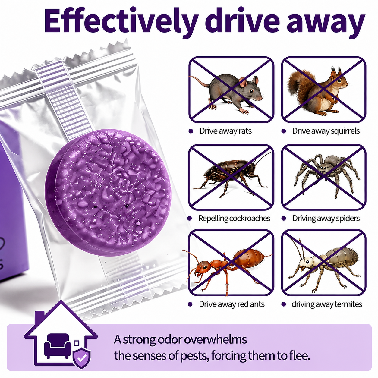 ✅ 10,000+ Happy Customers 🐭 All-Natural Peppermint & Cinnamon Pest & Rodent Repellent Pucks 🕷