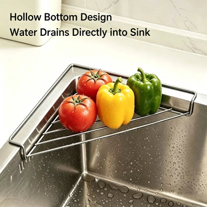 Corner Sink Draining Rack: Space-Saving & Quick-Dry Ventilation