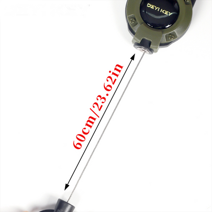 🔥🔐DEYIKEY Heavy-Duty Retractable Keychain Carabiner with Coated Steel Wire Cord