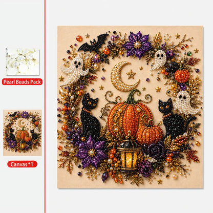💥 Last Day 49% OFF – 👻✨ Halloween Pearl Art DIY Kit – Turn Tiny Pearls into Spooky-Cute Magic