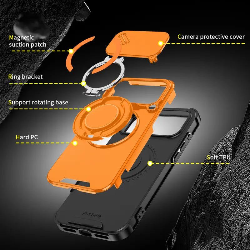 Multifunctional Sliding Camera Protection Magnetic Phone Case