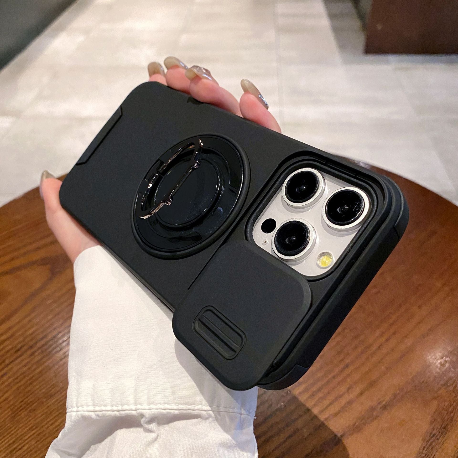 Multifunctional Sliding Camera Protection Magnetic Phone Case