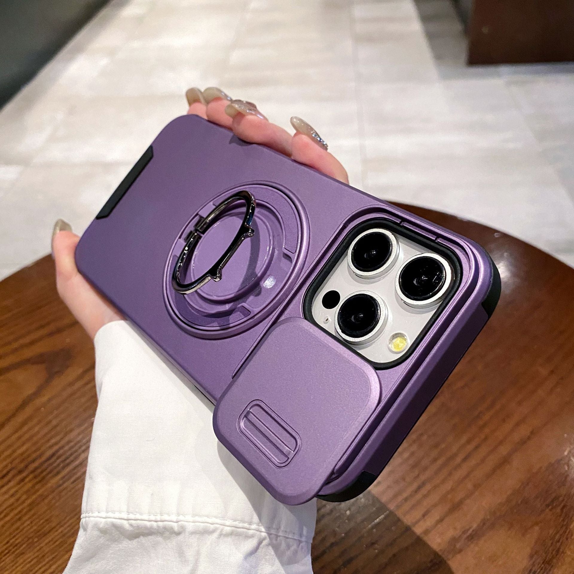 Multifunctional Sliding Camera Protection Magnetic Phone Case