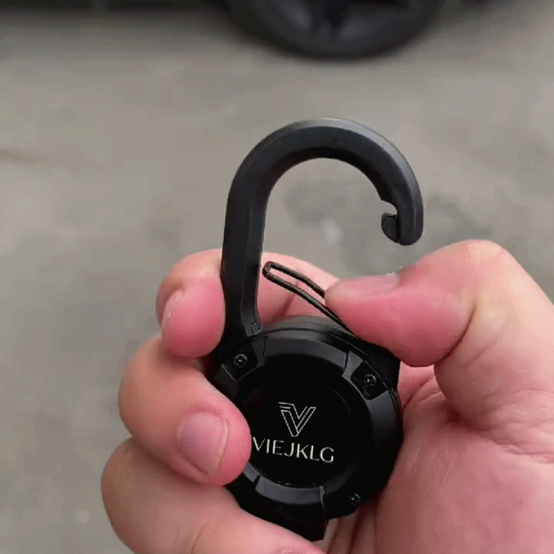 🔥🔐DEYIKEY Heavy-Duty Retractable Keychain Carabiner with Coated Steel Wire Cord