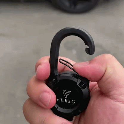 🔥🔐DEYIKEY Heavy-Duty Retractable Keychain Carabiner with Coated Steel Wire Cord