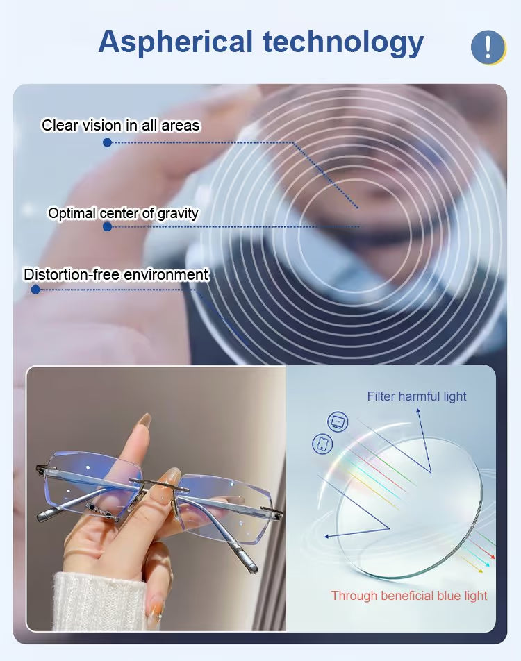 【Co-Created by Designers】Gypsophila Smart Zoom and Color-Changing Reading Glasses, Auto Focus Distance Near Progressive Multi-focus HD Vision - 6