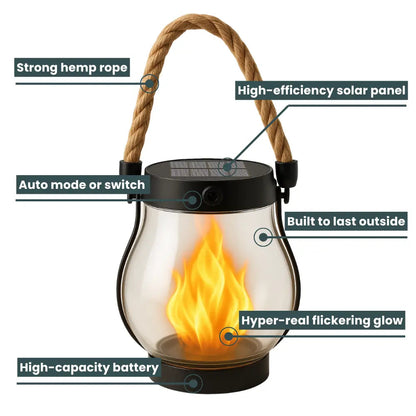 🔥 Solara™ Solar Flicker Camp Lantern