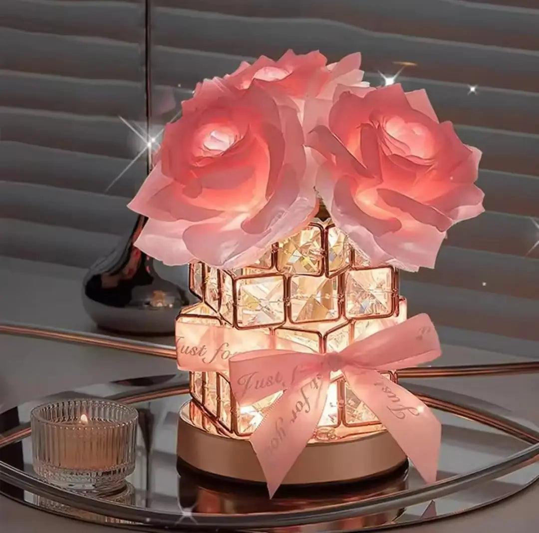 🌹 Eternal Rose Crystal Lamp