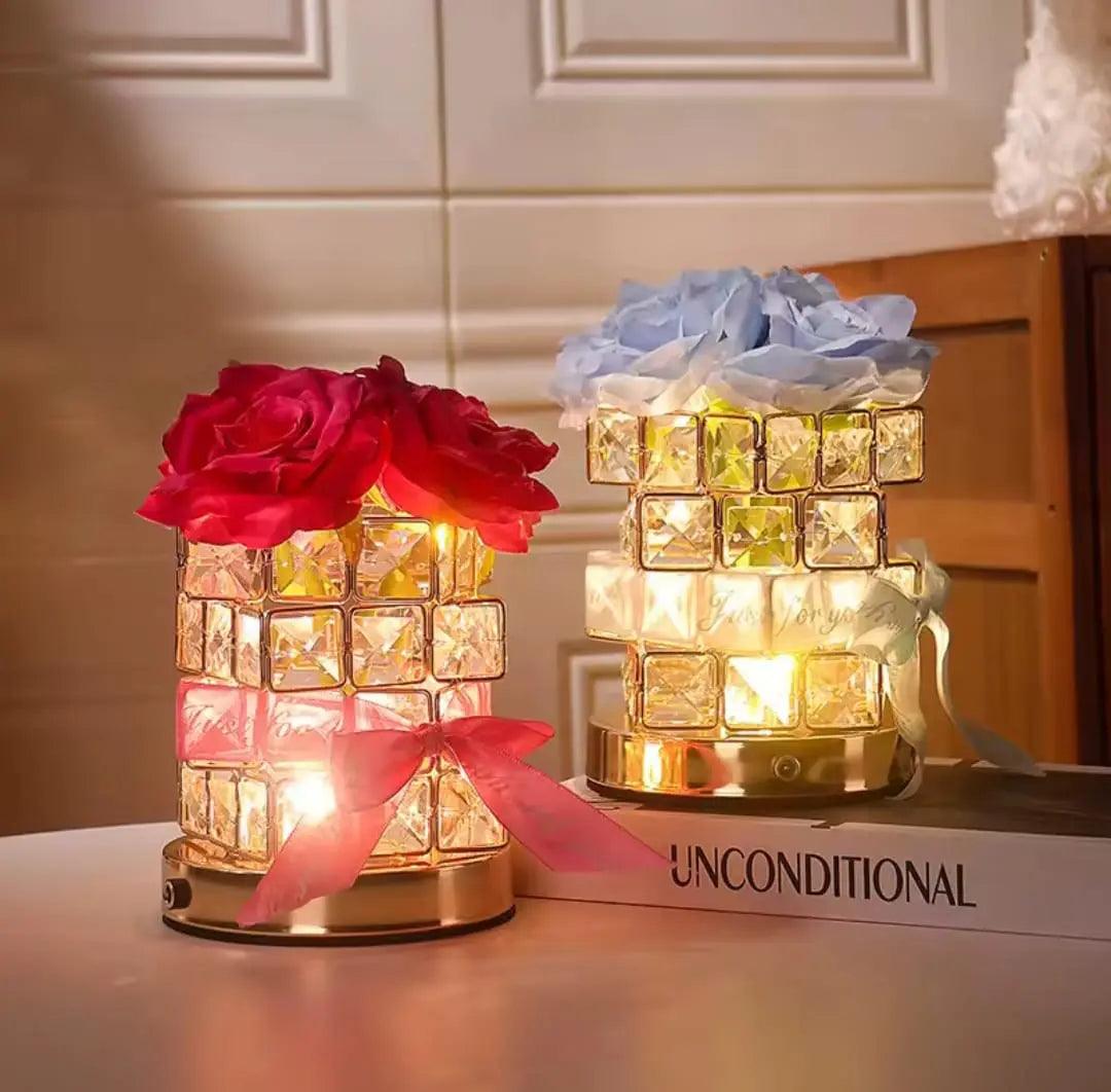 🌹 Eternal Rose Crystal Lamp