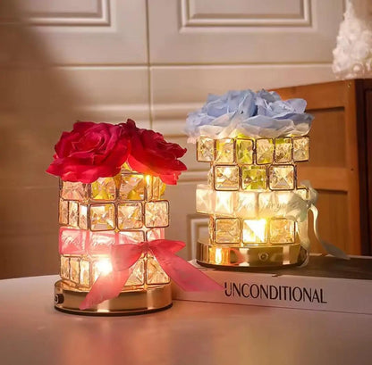 🌹 Eternal Rose Crystal Lamp