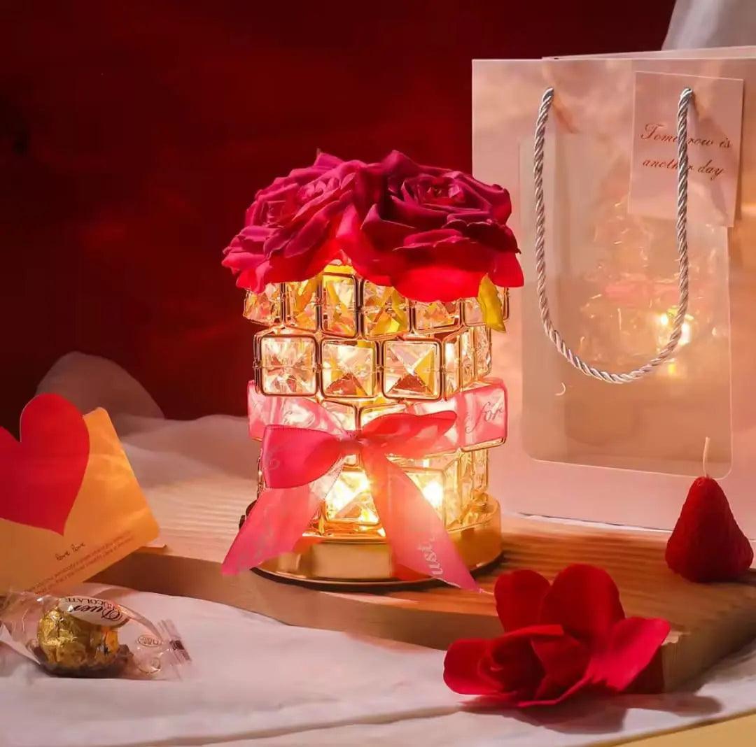🌹 Eternal Rose Crystal Lamp