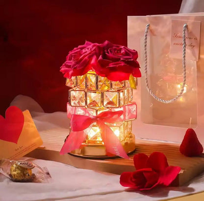 🌹 Eternal Rose Crystal Lamp