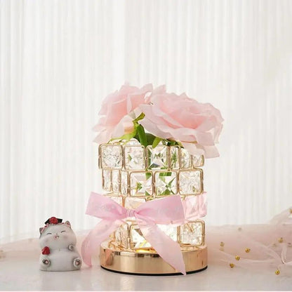 🌹 Eternal Rose Crystal Lamp