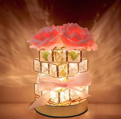 🌹 Eternal Rose Crystal Lamp