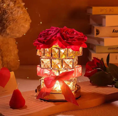 🌹 Eternal Rose Crystal Lamp