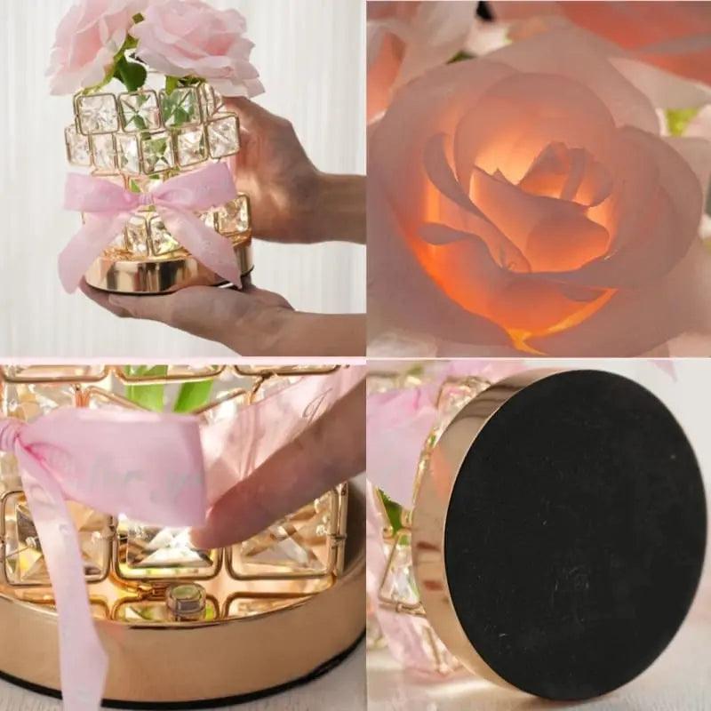 🌹 Eternal Rose Crystal Lamp