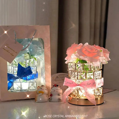 🌹 Eternal Rose Crystal Lamp