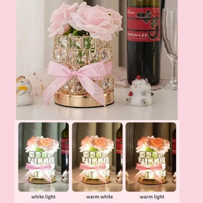 🌹 Eternal Rose Crystal Lamp