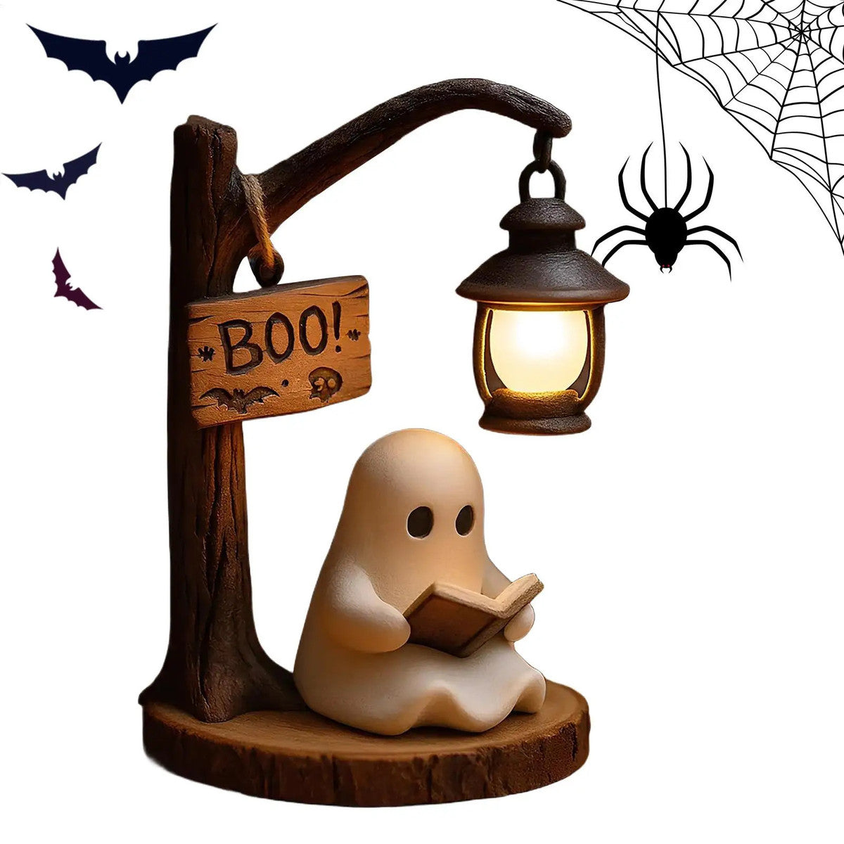 👻 Boo Reading Ghost Lamp