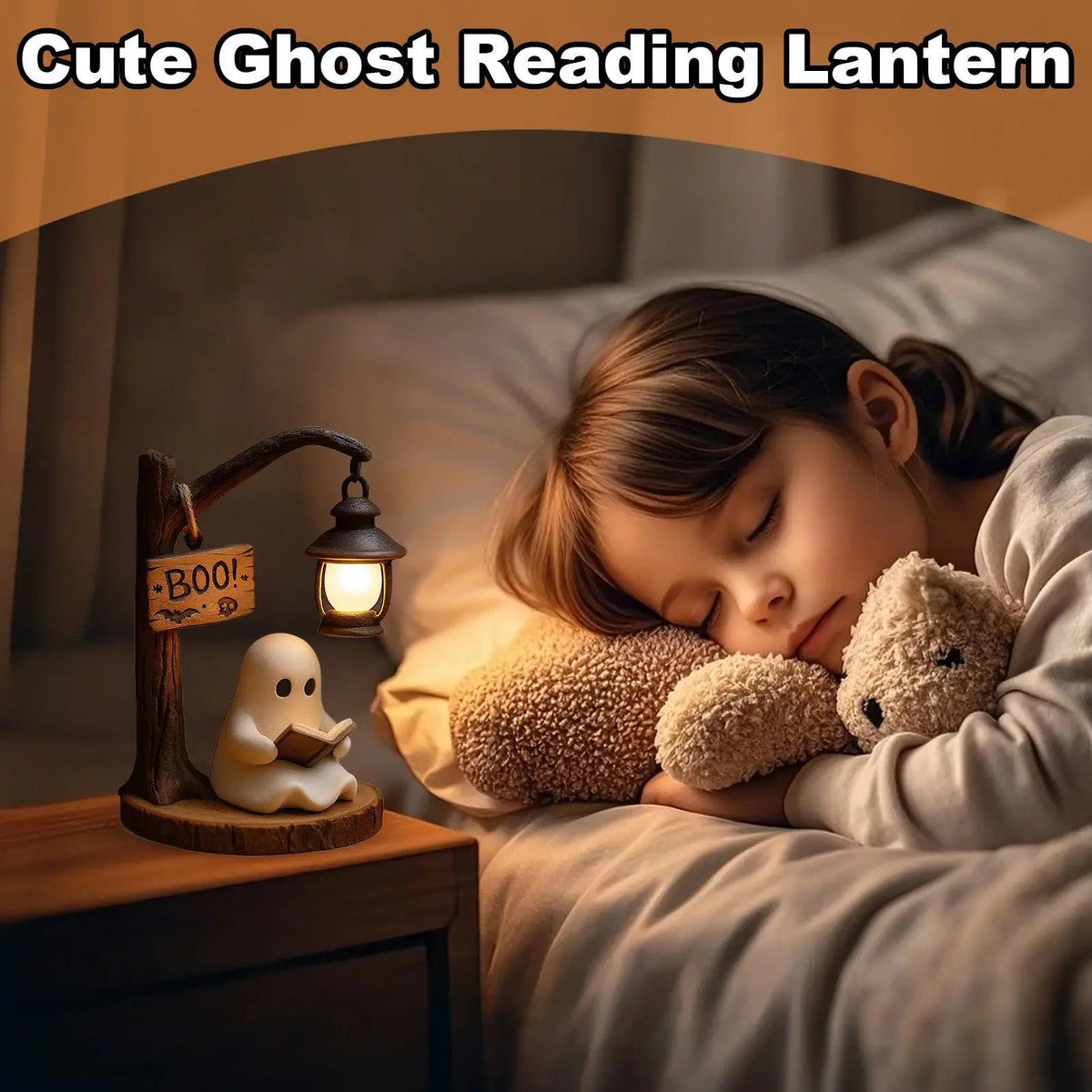 👻 Boo Reading Ghost Lamp
