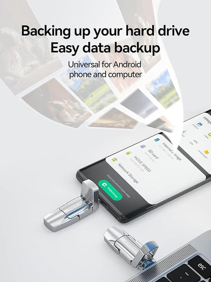 MOVESPEED 520MB/s Read/Write High Speed 128GB/16TB USB 3.2/Type C Solid State Flash Drive