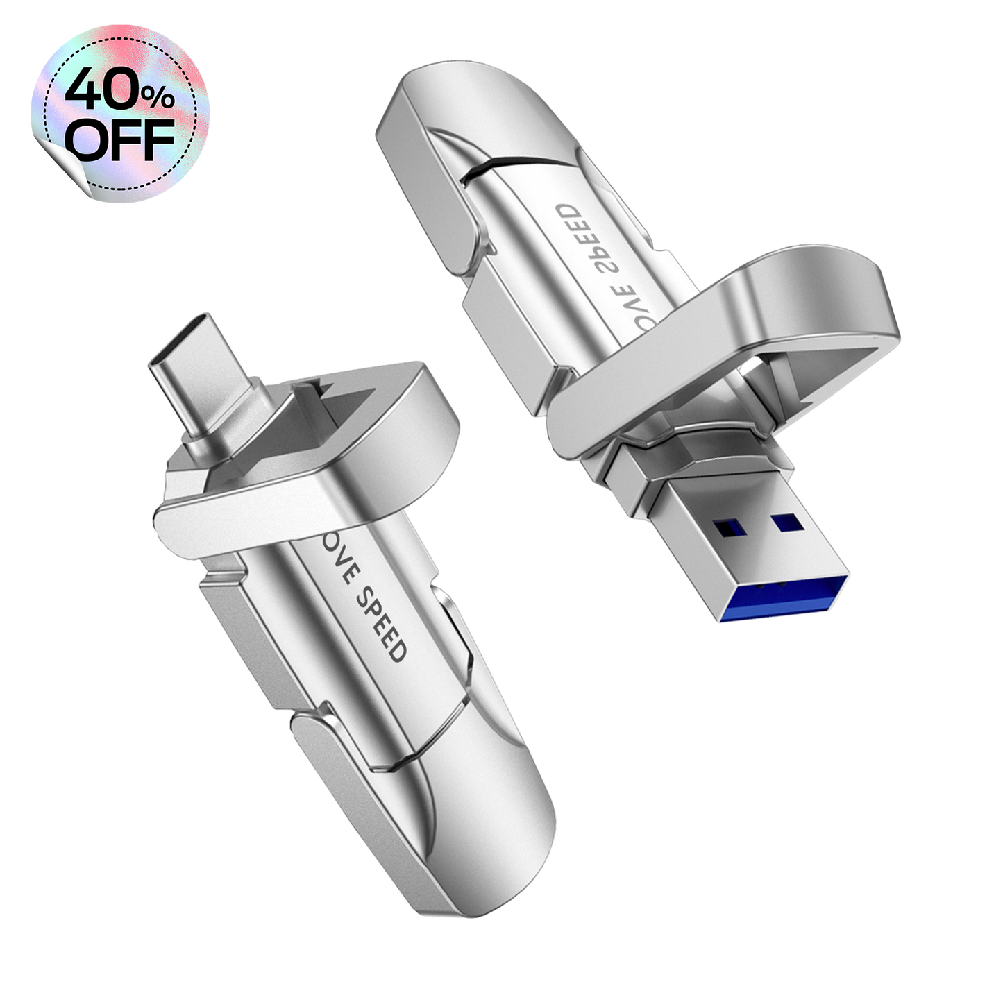 MOVESPEED 520MB/s Read/Write High Speed 128GB/16TB USB 3.2/Type C Solid State Flash Drive