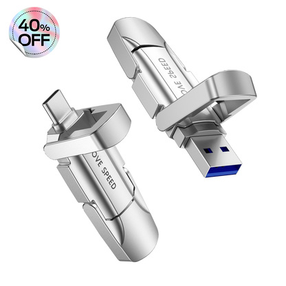 MOVESPEED 520MB/s Read/Write High Speed 128GB/16TB USB 3.2/Type C Solid State Flash Drive
