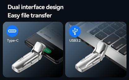 MOVESPEED 520MB/s Read/Write High Speed 128GB/16TB USB 3.2/Type C Solid State Flash Drive