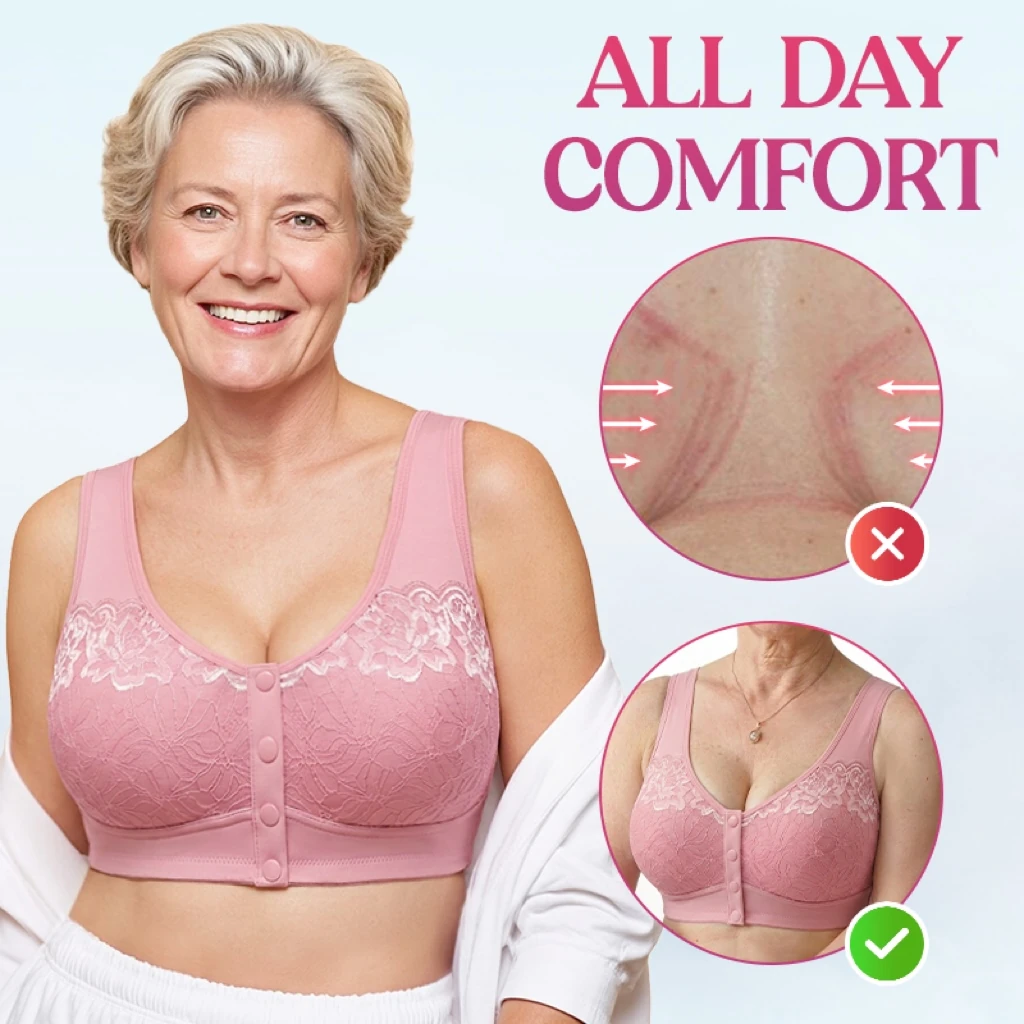 🔥HOT SALE🔥Front Closure Breathable Cotton Lifting Bra for Seniors