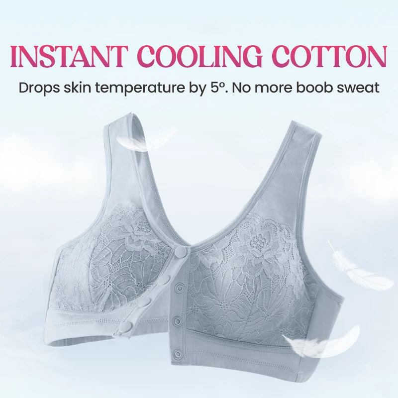 🔥HOT SALE🔥Front Closure Breathable Cotton Lifting Bra for Seniors