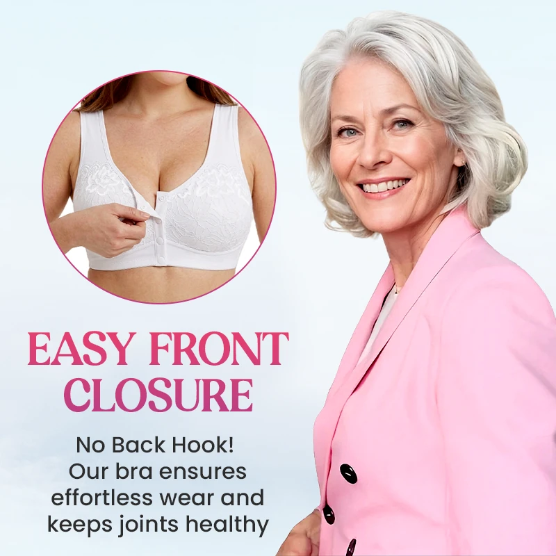 🔥HOT SALE🔥Front Closure Breathable Cotton Lifting Bra for Seniors